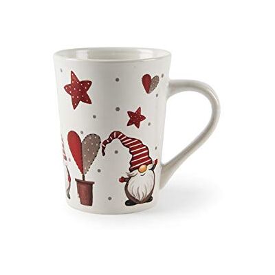 Excelsa Gnomo Christmas Tasse aus Keramik, 300 ml, Stoneware Excelsa Gnomo Christmas Tasse aus Keramik, 300 ml, Stoneware