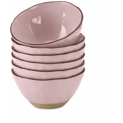 Loberon Schüssel 6er Set Biarré, rosa unebenes, ursprüngliches Design, mediterraner Charakter, Geschirr, spülmaschinenfest, Tischaccessoires, Steinzeug Loberon Schüssel 6er Set Biarré, rosa unebenes, ursprüngliches Design, mediterraner Charakter, Geschirr, spülmaschinenfest, Tischaccessoires, Steinzeug