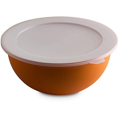 omada Große Küchenschüssel mit Deckel von 6,5 l, , leicht, bruchsicher, spülmaschinenfest, Linie Sanaliving, Orange omada Große Küchenschüssel mit Deckel von 6,5 l, , leicht, bruchsicher, spülmaschinenfest, Linie Sanaliving, Orange