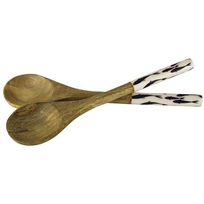 Sea-Club Fische Salatbesteck/Servierbesteck/Servierlöffel Mango-Holz 10x30cm Sea-Club Fische Salatbesteck/Servierbesteck/Servierlöffel Mango-Holz 10x30cm