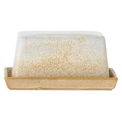 Bloomingville Paula Butterdose, Natur, Steingut, L17,5xH8xB11,5 cm, 100 ml Bloomingville Paula Butterdose, Natur, Steingut, L17,5xH8xB11,5 cm, 100 ml