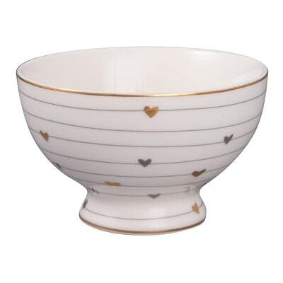 GreenGate Schale Grace Weiß Herzen Grau und Gold 180 ml Snack Bowl Porzellan GreenGate Schale Grace Weiß Herzen Grau und Gold 180 ml Snack Bowl Porzellan