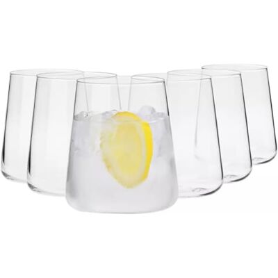 Krosno Wassergläser 6er Set, 430 ml, Avant-Garde Kollektion Trinkgläser Set für Säfte und Getränke, Bleifreies Kristall Wasserglas, Spülmaschinenfest, Vielseitig Einsetzbar Krosno Wassergläser 6er Set, 430 ml, Avant-Garde Kollektion Trinkgläser Set für Säfte und Getränke, Bleifreies Kristall Wasserglas, Spülmaschinenfest, Vielseitig Einsetzbar