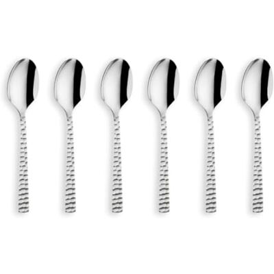 Amefa FELICITY Kaffeelöffel Set 6-teilig, Hochwertige kleine Löffel, Gehämmert, Teelöffel im Hammerschlag-Design, 18/0 Kaffeelöffel Edelstahl spülmaschinenfest Amefa FELICITY Kaffeelöffel Set 6-teilig, Hochwertige kleine Löffel, Gehämmert, Teelöffel im Hammerschlag-Design, 18/0 Kaffeelöffel Edelstahl spülmaschinenfest