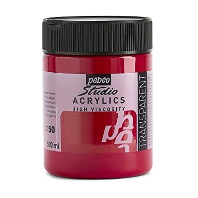 PEBEO Pébéo Acrylic Fine Studio Acrylics Acrylfarbe für Künstler Farbe für Profis und Anfänger Leuchtende und pigmentierte Farbe Magenta Primär 500 ml PEBEO Pébéo Acrylic Fine Studio Acrylics Acrylfarbe für Künstler Farbe für Profis und Anfänger Leuchtende und pigmentierte Farbe Magenta Primär 500 ml