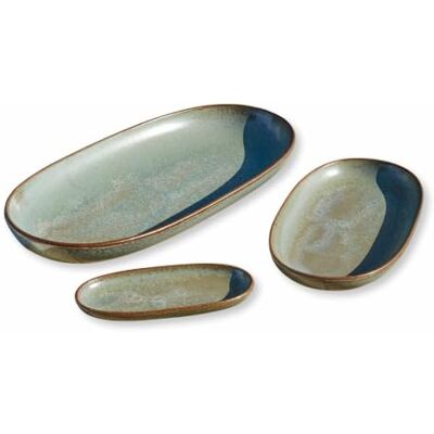Loberon Servierplatte 3er Set Biarré, türkis/braun Verschiedene Größen, Handgetöpfert, Mediterraner Charakter, Spülmaschinenfest, Geschirr, Tischaccessoires, Steinzeug Loberon Servierplatte 3er Set Biarré, türkis/braun Verschiedene Größen, Handgetöpfert, Mediterraner Charakter, Spülmaschinenfest, Geschirr, Tischaccessoires, Steinzeug