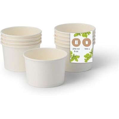 BIOZOYG Eisbecher Pappe 100 Stück 200 ml Weiß Dessertbecher Beschichtet Einweg Snackbecher Eisbecher Waffelbecher Dessert Einwegbecher Eiscreme Frozen Joghurt Obst Eisdiele BIOZOYG Eisbecher Pappe 100 Stück 200 ml Weiß Dessertbecher Beschichtet Einweg Snackbecher Eisbecher Waffelbecher Dessert Einwegbecher Eiscreme Frozen Joghurt Obst Eisdiele