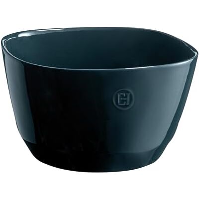 Emile Henry Salatschüssel aus Keramik, hergestellt in Frankreich, groß, 26 x 26 x 15,9 cm, 5,85 l, Ozean Emile Henry Salatschüssel aus Keramik, hergestellt in Frankreich, groß, 26 x 26 x 15,9 cm, 5,85 l, Ozean