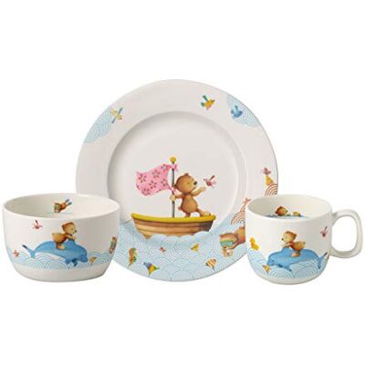 Villeroy & Boch – Happy As A Bear Kindergeschirr 3 Teilig Weiß/Bunt, Spülmaschinenfest, Mikrowellensicher, Kinderteller, Kinderschüssel, Kindertasse, Teller, Schüssel Und Tasse Kind, Premium Porzellan Villeroy & Boch – Happy As A Bear Kindergeschirr 3 Teilig Weiß/Bunt, Spülmaschinenfest, Mikrowellensicher, Kinderteller, Kinderschüssel, Kindertasse, Teller, Schüssel Und Tasse Kind, Premium Porzellan