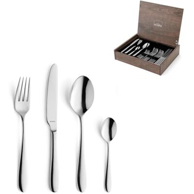 Amefa OXFORD Besteck Set 6 Personen, 24-tlg., 18/10-Edelstahl, Silber Amefa OXFORD Besteck Set 6 Personen, 24-tlg., 18/10-Edelstahl, Silber