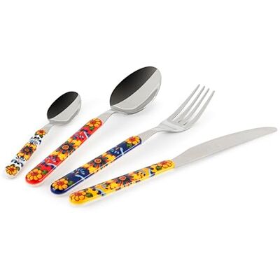 Excelsa Trinacria Besteck-Set, Edelstahl, Griff aus Kunststoff, 24-teilig Excelsa Trinacria Besteck-Set, Edelstahl, Griff aus Kunststoff, 24-teilig