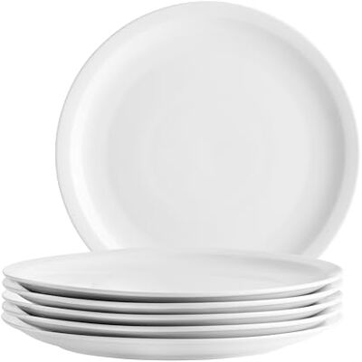 MÄSER , Serie Barca, Pizzateller Set für 6 Personen, Teller für Pizza aus Porzellan, schlicht, elegant, zeitlos, Porzellan, weiß MÄSER , Serie Barca, Pizzateller Set für 6 Personen, Teller für Pizza aus Porzellan, schlicht, elegant, zeitlos, Porzellan, weiß