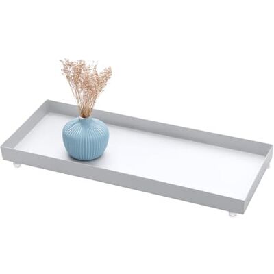 Spetebo Metall Kerzentablett weiß rechteckig 40 x 15 cm Dekotablett mit Rand und Kugel Füßen Tisch Deko Kerzen Servier Tablett für Weihnachten Advent Hochzeit Geschenke Spetebo Metall Kerzentablett weiß rechteckig 40 x 15 cm Dekotablett mit Rand und Kugel Füßen Tisch Deko Kerzen Servier Tablett für Weihnachten Advent Hochzeit Geschenke