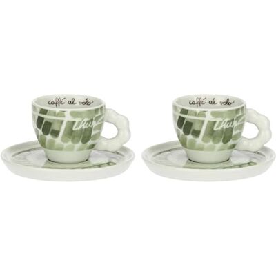 THUN , Set aus 2 Espressotassen und Zuckerdose aus Porzellan, Linie Umarmung, Sammlerstück für Küche, Tasse 85 ml, Ø 6,70 cm, Höhe 5,2 cm, Untertasse Ø 12 cm, Zuckerdose 370 ml, Ø 10,25 cm THUN , Set aus 2 Espressotassen und Zuckerdose aus Porzellan, Linie Umarmung, Sammlerstück für Küche, Tasse 85 ml, Ø 6,70 cm, Höhe 5,2 cm, Untertasse Ø 12 cm, Zuckerdose 370 ml, Ø 10,25 cm