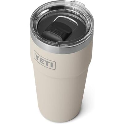 YETI Rambler Thermobecher 20 oz (591 ml), Cape Taupe Kaffeebecher To Go, Thermotasse mit abnehmbarem MagSlider–Deckel, Isolierbecher aus Edelstahl YETI Rambler Thermobecher 20 oz (591 ml), Cape Taupe Kaffeebecher To Go, Thermotasse mit abnehmbarem MagSlider–Deckel, Isolierbecher aus Edelstahl
