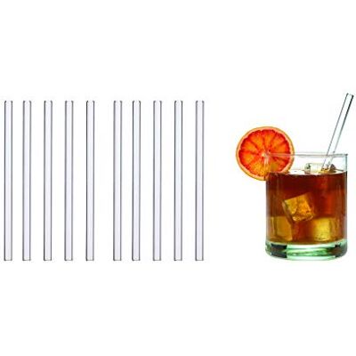 TFA Dostmann GlasWerk Short Glas Trinkhalme, 14.2015.10, 10 Stück, Spülmaschinengeeignet, für Cocktails, Weiß TFA Dostmann GlasWerk Short Glas Trinkhalme, 14.2015.10, 10 Stück, Spülmaschinengeeignet, für Cocktails, Weiß