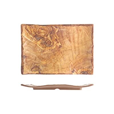 H&H Rechteckiger Teller aus Melamin mit Holzoptik 20,5 x 14 cm, Servierplatte für Fingerfood, Vorspeisen und Degustationen, Spülmaschinengeeignet, Ideal für Gastronomie und Horeca H&H Rechteckiger Teller aus Melamin mit Holzoptik 20,5 x 14 cm, Servierplatte für Fingerfood, Vorspeisen und Degustationen, Spülmaschinengeeignet, Ideal für Gastronomie und Horeca