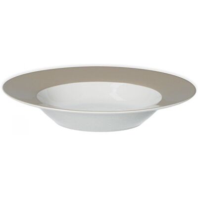 Van Well Vario Suppenteller Porzellan 500ml, 21,5cm – tiefer Teller weiß mit Rand in Beige runde Form – Speiseteller für Pasta, Suppen oder Bowls Spülmaschinengeeignet & Mikrowellengeeignet Van Well Vario Suppenteller Porzellan 500ml, 21,5cm – tiefer Teller weiß mit Rand in Beige runde Form – Speiseteller für Pasta, Suppen oder Bowls Spülmaschinengeeignet & Mikrowellengeeignet