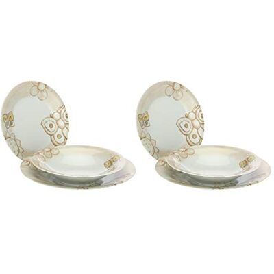 THUN Set 6 Teller Linie Elegance 2 Etagen, 2 Böden und 2 Dessert Porzellan Suppenteller Ø 21,5 cm Tischplatte Ø 27 cm Dessert 21 cm THUN Set 6 Teller Linie Elegance 2 Etagen, 2 Böden und 2 Dessert Porzellan Suppenteller Ø 21,5 cm Tischplatte Ø 27 cm Dessert 21 cm