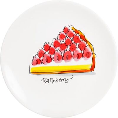 Blond Amsterdam Kuchenteller Himbeerkuchen, 18cm Keramik, Himbeerkuchen Motiv, Für Gebäck & Kuchen, Mikrowellengeeignet, Handwäsche empfohlen Blond Amsterdam Kuchenteller Himbeerkuchen, 18cm Keramik, Himbeerkuchen Motiv, Für Gebäck & Kuchen, Mikrowellengeeignet, Handwäsche empfohlen