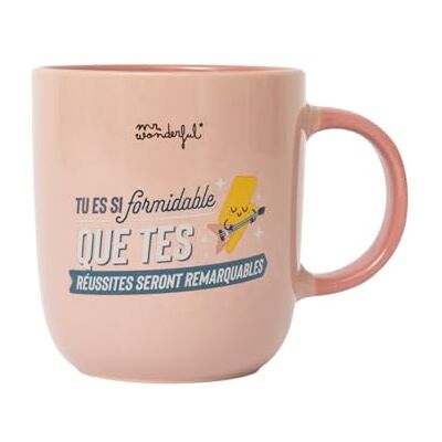 Mr. Wonderful Tasse – Du bist so großartig, dass deine Erfolge bemerkenswert sein werden – Keramiktasse mit Motivationsbotschaft Mr. Wonderful Tasse – Du bist so großartig, dass deine Erfolge bemerkenswert sein werden – Keramiktasse mit Motivationsbotschaft