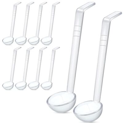 Loufy 10 Stück 29 cm 28,3 g transparente kleine Schöpfkelle Mini-Kelle für Sauce mit langem Kunststoff Bowle Servierlöffel einfach zu bedienen Loufy 10 Stück 29 cm 28,3 g transparente kleine Schöpfkelle Mini-Kelle für Sauce mit langem Kunststoff Bowle Servierlöffel einfach zu bedienen