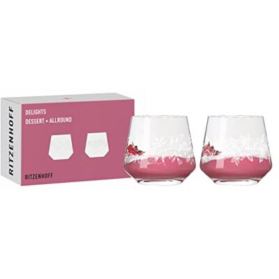 RITZENHOFF 6121002 Dessert Glas 2er-Set 420 ml Serie Delights Nachtisch-Becher, Illustration Weiß Made in Germany Artikelnr. 6121002, Serie Delights, 2 Dessertgläser 420 ml, Kristallglas, spülmaschinenfest RITZENHOFF 6121002 Dessert Glas 2er-Set 420 ml Serie Delights Nachtisch-Becher, Illustration Weiß Made in Germany Artikelnr. 6121002, Serie Delights, 2 Dessertgläser 420 ml, Kristallglas, spülmaschinenfest