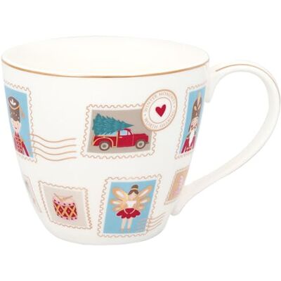 GreenGate Mug Xmas Letter White GreenGate Mug Xmas Letter White