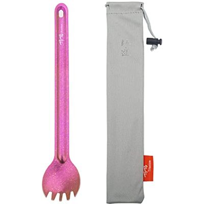 TiTo Titanium Camping Besteck Spork/Löffel,Outdoor Spork mit Langen Griff Tragbare Ultraleichtes Wiederverwendbare für Picknick mit Aufbewahrungstasche Rucksackreisen(Bright Rose Spork) TiTo Titanium Camping Besteck Spork/Löffel,Outdoor Spork mit Langen Griff Tragbare Ultraleichtes Wiederverwendbare für Picknick mit Aufbewahrungstasche Rucksackreisen(Bright Rose Spork)