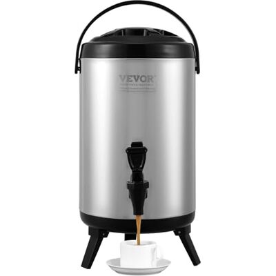 VEVOR Heiß- und Kaltgetränkespender Getränkespender 7,6 L, Edelstahl Heiß- und Kaltwasserbrunnen Getränkespender mit Zapfen & Tragegriff für Kaffee, Wasser, Saft Isolierkanne für Cafés, Bars VEVOR Heiß- und Kaltgetränkespender Getränkespender 7,6 L, Edelstahl Heiß- und Kaltwasserbrunnen Getränkespender mit Zapfen & Tragegriff für Kaffee, Wasser, Saft Isolierkanne für Cafés, Bars