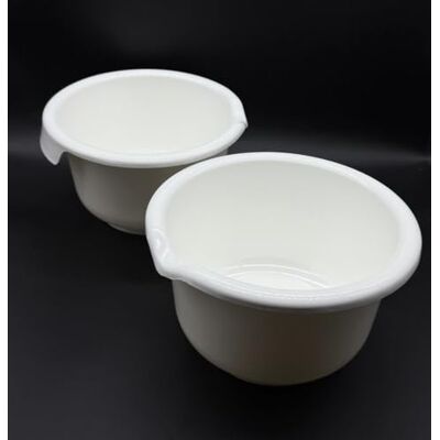 Kimmel 2 Stück Rührschüssel 2,5 Liter Backschüssel Teigschüssel Salatschüssel Schüssel Bowl Plastikgeschirr Kunststoffschüssel, Farbe weiß, Mehrweggeschirr Kimmel 2 Stück Rührschüssel 2,5 Liter Backschüssel Teigschüssel Salatschüssel Schüssel Bowl Plastikgeschirr Kunststoffschüssel, Farbe weiß, Mehrweggeschirr