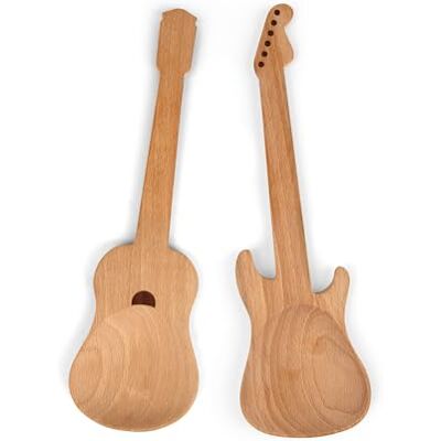 Kikkerland CU64 Rockin Löffel Buchenholzlöffel Gitarren, Holz Kikkerland CU64 Rockin Löffel Buchenholzlöffel Gitarren, Holz