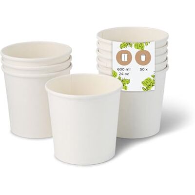 BIOZOYG Suppenbecher to go 50 Stück 600 ml / 24 oz, Ø 115 mm, weiß Suppenschüsseln Einweg Einweggeschirr Alternative zur Plastikschüssel To go Becher, Suppe, Soup Bowl BIOZOYG Suppenbecher to go 50 Stück 600 ml / 24 oz, Ø 115 mm, weiß Suppenschüsseln Einweg Einweggeschirr Alternative zur Plastikschüssel To go Becher, Suppe, Soup Bowl