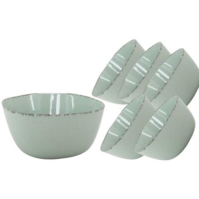 Van Well URBAN Schale 11 cm grün 6er Set Steinzeug für Tapas, Dips, Snack und Saucen Van Well URBAN Schale 11 cm grün 6er Set Steinzeug für Tapas, Dips, Snack und Saucen