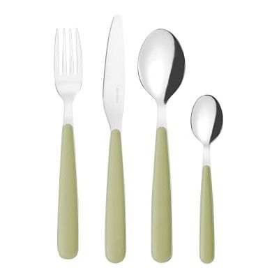 Guzzini POP Besteckset mit 24 Stück Algengrün 127500257 Guzzini POP Besteckset mit 24 Stück Algengrün 127500257