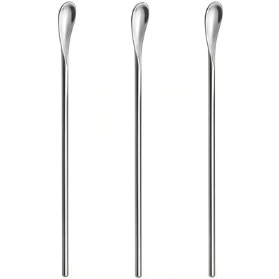 YT Direct 3 x langstielige Metall-Latte-Kaffee-Rührlöffel, 304 Edelstahl, silberfarben, Espresso-Rührstäbchen für Cocktails, Getränke, Milch, Tee, niedliche Rührstäbchen für Zuhause, Büro, Bar, Café, Camping YT Direct 3 x langstielige Metall-Latte-Kaffee-Rührlöffel, 304 Edelstahl, silberfarben, Espresso-Rührstäbchen für Cocktails, Getränke, Milch, Tee, niedliche Rührstäbchen für Zuhause, Büro, Bar, Café, Camping