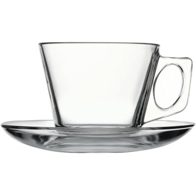Pasabahce Vela 12tlg Teegläser Glas Set Service 6xTeetassen+6x Untertassen Pasabahce Vela 12tlg Teegläser Glas Set Service 6xTeetassen+6x Untertassen