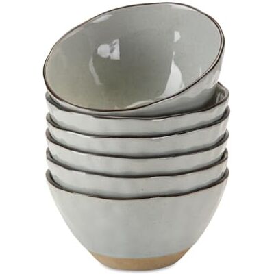 Loberon Schüssel 6er Set Biarré, grau unebenes, ursprüngliches Design, mediterraner Charakter, Geschirr, spülmaschinenfest, Tischaccessoires, Steinzeug Loberon Schüssel 6er Set Biarré, grau unebenes, ursprüngliches Design, mediterraner Charakter, Geschirr, spülmaschinenfest, Tischaccessoires, Steinzeug