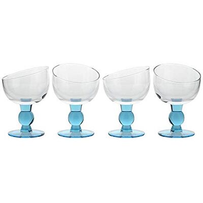 CRISTALICA Eiscremeglas Eisbecher 4er-Set blau Vienna Gelato 220ml CRISTALICA Eiscremeglas Eisbecher 4er-Set blau Vienna Gelato 220ml
