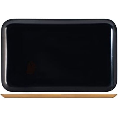 H&H Edelstahl-Tablett rechteckig schwarz 40 x 25 cm H&H Edelstahl-Tablett rechteckig schwarz 40 x 25 cm
