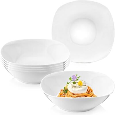 Sänger Pastateller Bilgola 6 tlg, Nudelteller Set 6 Personen, Porzellan Bowl Schüssel für Nudeln, Tiefe Teller Spülmaschinenfest, Bowl Schale Multifunktional Weiß 370ml Sänger Pastateller Bilgola 6 tlg, Nudelteller Set 6 Personen, Porzellan Bowl Schüssel für Nudeln, Tiefe Teller Spülmaschinenfest, Bowl Schale Multifunktional Weiß 370ml