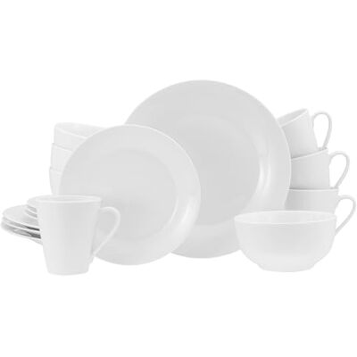 Creatable , Serie Base Weiss, 16-teiliges Kombiservice aus Porzellan Creatable , Serie Base Weiss, 16-teiliges Kombiservice aus Porzellan