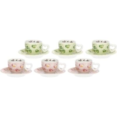 THUN Set 6 Espressotassen Porzellan Kollektion Herzen in Blume 13 x 6 cm THUN Set 6 Espressotassen Porzellan Kollektion Herzen in Blume 13 x 6 cm