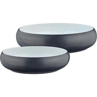Bjorn Obstschale GOURMET Ø22 & Ø30 cm – Design Servierschale aus Keramik, modernes Geschirr Set für Tisch & Küche, Schwarz Onyx & Weiß Bjorn Obstschale GOURMET Ø22 & Ø30 cm – Design Servierschale aus Keramik, modernes Geschirr Set für Tisch & Küche, Schwarz Onyx & Weiß