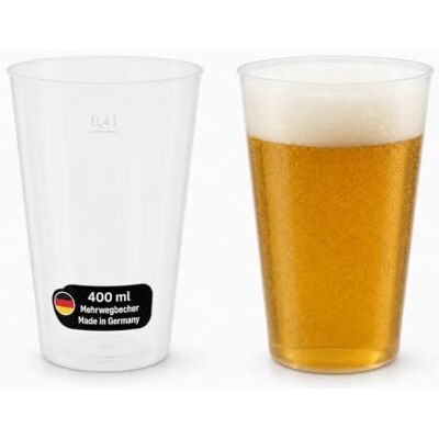 DeinPack 500 Mehrwegbecher 400ml Made in Germany mit Eichstrich transparent 500 Stück, Made in Germany, Mit Eichstrich, Wiederverwendbar, Aus PP DeinPack 500 Mehrwegbecher 400ml Made in Germany mit Eichstrich transparent 500 Stück, Made in Germany, Mit Eichstrich, Wiederverwendbar, Aus PP