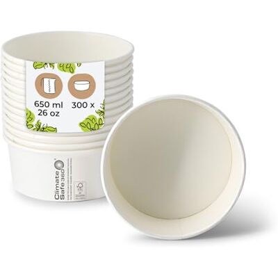 BIOZOYG Salatschale 300 Stück 650 ml weiß Bowl Schüssel Suppenschalen Einwegschalen to go Einweggeschirr Deli Container Bowl to go Kartonschale Einweg Mealprep Suppenbehälter BIOZOYG Salatschale 300 Stück 650 ml weiß Bowl Schüssel Suppenschalen Einwegschalen to go Einweggeschirr Deli Container Bowl to go Kartonschale Einweg Mealprep Suppenbehälter