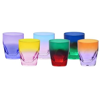 Krosno – Whisky-, Drink- und Cocktailgläser 260 ml – Set mit 6 Gläsern in 6 einzigartigen Farben – Aurora-Kollektion – Bleifreier Kristall – Handbemalt, Mehrfarbig Mix 3 Krosno – Whisky-, Drink- und Cocktailgläser 260 ml – Set mit 6 Gläsern in 6 einzigartigen Farben – Aurora-Kollektion – Bleifreier Kristall – Handbemalt, Mehrfarbig Mix 3