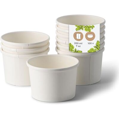 BIOZOYG Suppenbecher to go 100 Stück 200 ml / 8 oz, Ø 90 mm, weiß Suppenschüsseln Einweg Einweggeschirr Alternative zur Plastikschüssel To go Becher, Suppe, Soup Bowl BIOZOYG Suppenbecher to go 100 Stück 200 ml / 8 oz, Ø 90 mm, weiß Suppenschüsseln Einweg Einweggeschirr Alternative zur Plastikschüssel To go Becher, Suppe, Soup Bowl