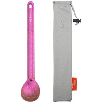TiTo Titanium Camping Besteck Spork/Löffel,Outdoor Spork mit Langen Griff Tragbare Ultraleichtes Besteck Wiederverwendbare für Picknick mit Aufbewahrungstasche Rucksackreisen(Bright Rose Spoon) TiTo Titanium Camping Besteck Spork/Löffel,Outdoor Spork mit Langen Griff Tragbare Ultraleichtes Besteck Wiederverwendbare für Picknick mit Aufbewahrungstasche Rucksackreisen(Bright Rose Spoon)