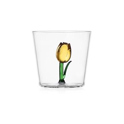 Ichendorf Milano Tumbler Tulpe Gelb, Kollektion Botanica, 30 cl, Borosilikatglas, handgefertigt Ichendorf Milano Tumbler Tulpe Gelb, Kollektion Botanica, 30 cl, Borosilikatglas, handgefertigt